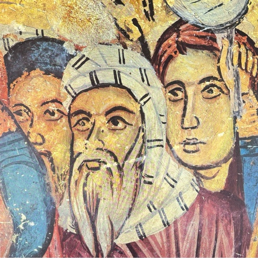 Original Vintage Fine Art Print Poster Medieval Bulgaria Wall Painting Antique